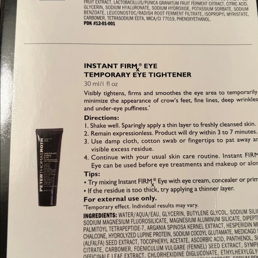 Peter Thomas Roth Skincare  FIRMx Face Eye Treatment Peeling Gel Instant Firm